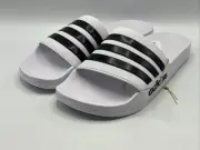 Adidas Adilette Shower Slides Men’s Size 11 White Black GZ5921 New with Tags
