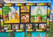 Handmade Quilted wall hanging Wizard of oz Dorothy Tin Man Scarecrow Lion