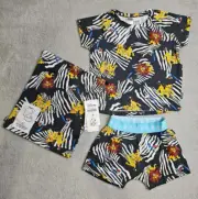 Bonds X Disney Lion King Simba Zazu Black Summer PJ Sleep Set Size 1 BNWT