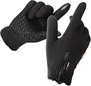 [COLLBATH] Hand Gloves Warm Fashion Full Finger Gloves Touch Screen Wrist Windproof Glove Mittens for Outdoor Activities Small/black