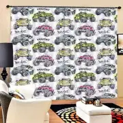 Yellow Easy Convenient 3D Curtain Blockout Photo Printing Curtains Drape Fabric