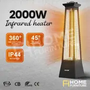 Maxkon Tower Infrared Heater 2000W Indoor 360° Instant Heating Outdoor Carbon