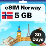 eSIM Norway - 5 GB - 30 Days - Travel eSIM | QR code activation