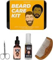 Aficionados - Essential Beard Care Kit Includes Beard Oil Beard Wash,Grooming Scissors & 1 Comb. Grooming Gift Set for Men. Ideal Birthday Gift,Fathers Day Gift, Men. Mens Gift Set.