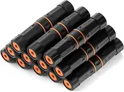 Dingsun Waterproof RJ45 Coupler, Female to Female Waterproof Ethernet Coupler, IP68 Ethernet Outdoor LAN Cable Connector for Cat5/Cat5e/Cat6/ Ethernet Cable (12, Orange)