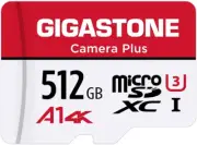 Gigastone 512GB Micro SD Card, Camera Plus, Gopro, Action Camera, Sports Camera,