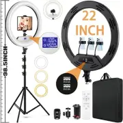 22"Ring Light with Stand,Ring Light Tripod for iPhone ipad,with 75"Tripod/LCD...