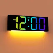 12'' Large Digital Wall Clock with Remote Control, Big LED Screen Dispaly, 8 ...
