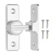 90° Barn Door Lock Flip Latches Safety Door Bolt Lock Silver
