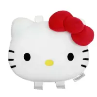 在飛比找momo購物網優惠-【小禮堂】Hello Kitty 車用造型絨毛頭枕收納袋 -