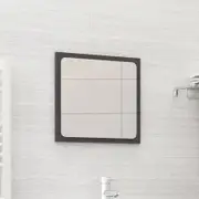 Bathroom Mirror High Gloss Grey 40x1.5x37 cm Chipboard