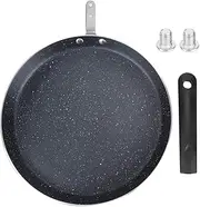 Lwuey Nonstick Frying Pan, Induction Pan with Anti Heat Handle Scratch Omelette Skillet Egg Fry Pancake Maker Cookware Aluminum Alloy Riveted Radiant Cooker for Gas Electric Cooking Breakfast(Large)