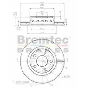Bremtec Euro-Line GeoZinc Coated Brake Rotor - BDR19210EL