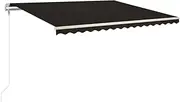 vidaXL Automatic Retractable Awning Folding Arm OutdoorGarden Backyard Patio Window Porch Front Door Canopy Awning Rain Shelter Anthracite