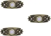 3pcs Retro Style Doorbell Button Led Lighted Wired Replacement Parts Metal for Home Decorative Doorbell