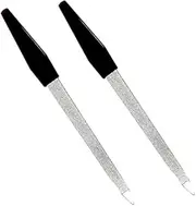 Pinkee's (2 Pack) 5 inch Stainless Steel Sapphire Nail File for Fingernails, Toenails, Scraping, Strengthening, Finger Manicure File
