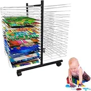 Art Drying Rack 38 Shelves,Double Sided 4 Wheel Classroom Art Drying Rack for Art Canvas Storage,Suitable for Home and School