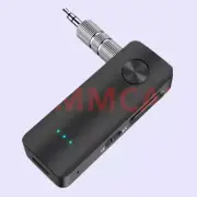 Bluetooth Transmitter Receiver Wireless Audio 3.5mm Jack AUX Adapter With Mic