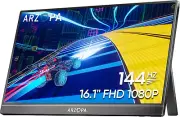 16.1'' 144Hz Portable Gaming Monitor, 100% Srgb 1080P FHD Kickstand Portable Mon