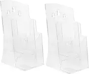 jojofuny 2Pcs Transparent File Holder Wall Mounted Magazine Rack for Office Organization Design for Brochures Pamphlets and Documents Storage