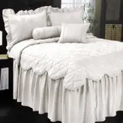 Phase 2 Magnifico Antique White Jacquard Bedspread Set Queen