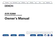 Denon AVR-X2000 Receiver Amplifier Owners Manual