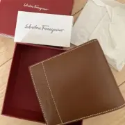 Salvatore Ferragamo Men Wallet Genuine Leather Bifold Unisex Limited Edition VHT