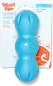 West Paw Rumpus Interactive Play Durable Pet Dog Toy Aqua Large