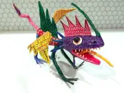 Alebrije - Dragon / Monster - Handmade Oaxacan Papier Mache / Painted Folk Art