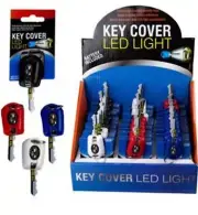 2 Pc Key Cover LED Bright Light Keychain Torch Flashlight Keyring Case New