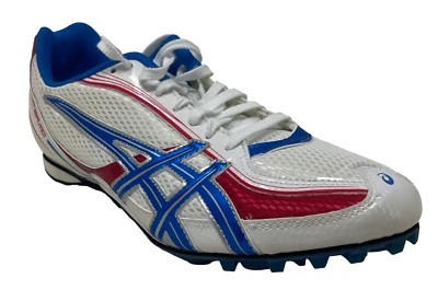 Asics Hyper MD White/Red/Blue Men's XC Spikes Size 9