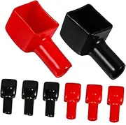 Gatuida Protective Battery Terminal Covers 6 Pieces Kit Soft Flame Retardant Pvc for Car Boat Rv Atv Motorcycle