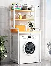 Over Washer Storage Shelf Bathroom Washing Machine Storage Rack Bathroom Toilet Storage Rack, Laundry Room Shelves Laundry Room Organization Shelves, Bathroom Standing Shelf Units, 3-Tier (Color : Ye