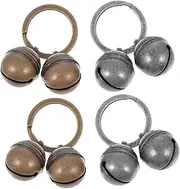 DINHEAROM 4sets Copper Bell Pendant for Pet Collars Decorative Hanging Bells for Dogs and Cats and Stylish Pet Accessory