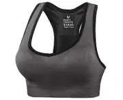 Sports Bras for Women Padded Sports Bras for Women Racerback Bras Yoga Bras-Grey