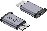 -USB to USB 3.0 Adapter, Type C to -B Cable Converter, B to 3.0 Adapter for USB External Hard Drive, Hard Drive Cable Adapter for HDD, Tablet