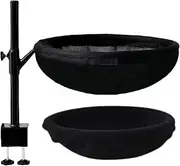 Folpus Elevated Cat Bed on Desk Pet Nest Bed Straight Rod Easy Install with Pet Mat Cat Hammock Perch for Tabletop Home Indoor Cats, Black