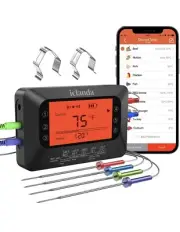 Wireless Meat Thermometer with 4 Probes, Meat Thermometer Digital Iclanda CP248A