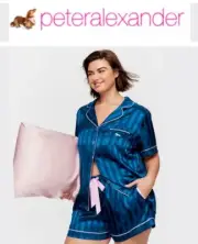 Peter Alexander Ladies Plus Size 1+ Penny Pyjamas Satin Shortie Set (16-18)