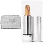 MAC Fizzy Feels Lip Balm Taste For Bubbles Holiday 2023 + MAC Silver Makeup Bag