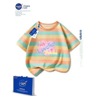 NASA女童T恤中大童夏裝2023新款潮女孩上衣夏季童裝兒童