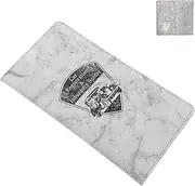 JEWEDECO Elegant Marble Car Registration and Insurance Holder Multi Functional Document Organizer for Driver License Insurance Cards and Essential Papers Long Format Design for Efficient