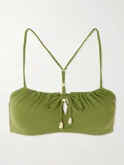 [Eres] Eres - Abysses Cutout Embellished Bikini Top - Green - FR 42 FR 42 Green