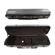4/4 Full Size Violin Case Carbon Fiber Hard Shell with Code Lock Back Strap