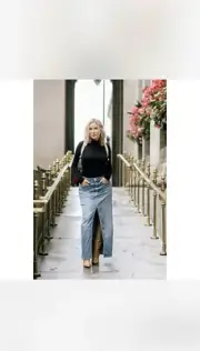 Rebecca Minkoff Denim Slit Front Maxi Women's Skirt Size 12 NWT