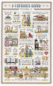 Janlynn A Virtuous Woman Counted Cross Stitch Kit-9.25"X15.25" 14 Count