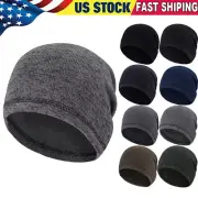 1/2X Winter Thermal Fleece Watch Cap Ear Warmer Hat Skull Cap for Running Skiing