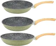 Multifunctional Frying Pan Set Non-Stick Pancake Tortilla Skillet with Maifanite Stone Coating, Universal Compatibility for All Stoves, 3 Pans Size: 25cm, 27cm, 29cm