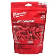 Red Disposable Earplugs (100-Pack) with 32 Db Noise Reduction Rating
