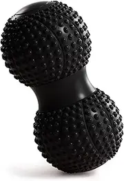 IWORKOUT Peanut Massage Ball, Double Lacrosse Massage Roller Ball for Deep Tissue Muscle Massage, Physical Therapy, Myofascial Release, Muscle Knots, and Yoga Therapy (Black)